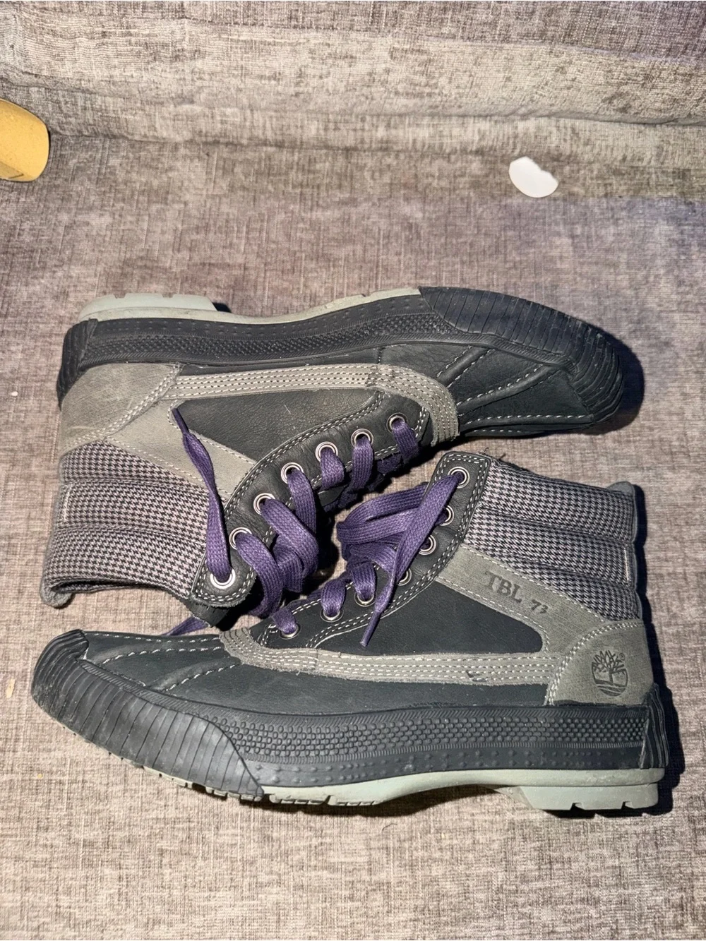 Timberland TBL 73 Hookset High Top Shoes Gray Purple Men’s Size 8.5